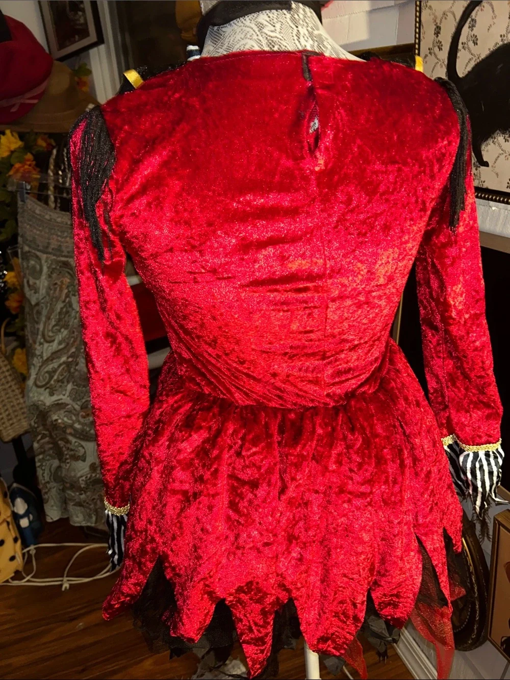Spirit Red and Black Ringmaster Girl's Costume with Gold Trim